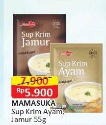 Promo Harga MAMASUKA Sup Krim Ayam, Jamur 55 gr - Alfamart