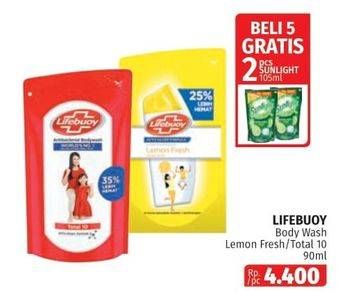 Promo Harga Lifebuoy Body Wash Lemon Fresh, Total 10 90 ml - Lotte Grosir