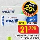 Promo Harga Enzim Pasta Gigi Fresh Mint, Classic Mild 124 gr - Superindo