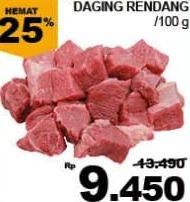 Promo Harga Daging Rendang Sapi per 100 gr - Giant