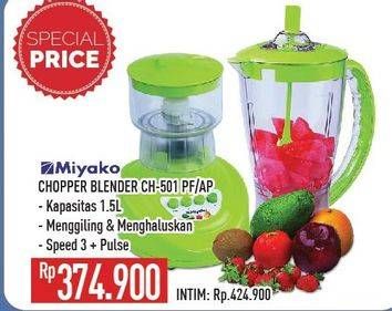 Promo Harga MIYAKO CH-501 Chopper Blender PF, AP  - Hypermart