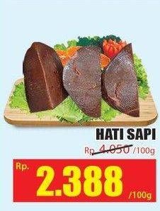 Promo Harga Beef Liver (Hati Sapi) per 100 gr - Hari Hari