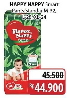 Promo Harga Happy Nappy Smart Pantz Diaper M32, L28, XL24 24 pcs - Alfamidi