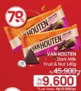 Promo Harga Van Houten Dark Milk Fruit Nut, Chocolate 140 gr - LotteMart