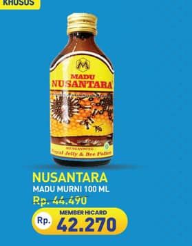 Promo Harga Madu Nusantara Madu Murni 100 ml - Hypermart