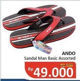 Promo Harga ANDO Sandal Pria Basic Assorted  - Alfamidi