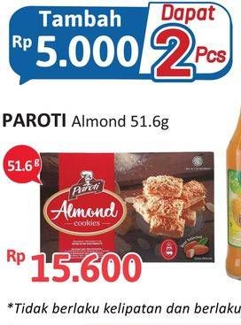 Promo Harga PAROTI Almond Cookies Box 51 gr - Alfamidi