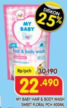 Promo Harga My Baby Hair & Body Wash Sweet Floral 400 ml - Superindo