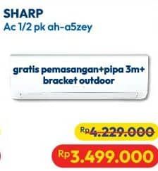 Promo Harga Sharp AH-A5ZEY | AC Standard 1/2PK  - Hypermart