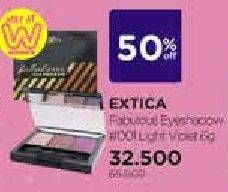 Promo Harga EXTICA Fabulous Eyeshadow 001 Light Violet  - Watsons