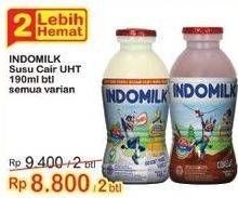 Promo Harga Indomilk Susu Cair Botol All Variants 190 ml - Indomaret
