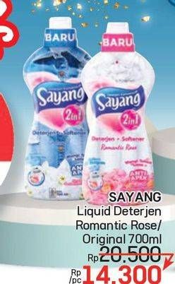 Promo Harga Sayang Liquid Detergent Rose, Original Fresh 800 ml - LotteMart