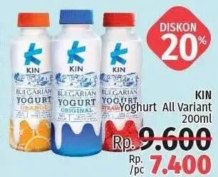 Promo Harga KIN Bulgarian Yogurt All Variants 200 ml - LotteMart
