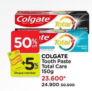 Promo Harga Colgate Toothpaste Total 150 gr - Watsons