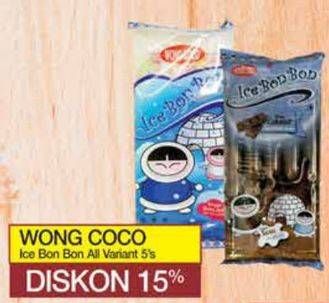 Promo Harga Wong Coco Ice Bon Bon All Variants per 5 pcs 80 gr - Yogya
