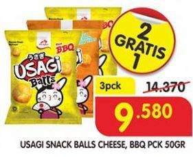 Promo Harga DUA KELINCI Usagi Balls Cheese, BBQ per 3 pcs 50 gr - Superindo