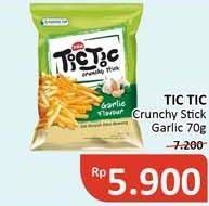 Promo Harga TIC TIC Snack Crunchy Stick Garlic / Bawang 70 gr - Alfamidi