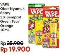 Promo Harga FUMAKILLA VAPE One Push Green Tea 30 Hari, Orange 30 Hari 10 ml - Indomaret