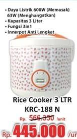 Promo Harga Kirin Rice Cooker KRC 188 N  - Hari Hari