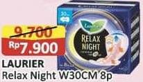 Promo Harga Laurier Relax Night 30cm 8 pcs - Alfamart