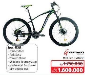 Promo Harga GENIO MTB 26 inch M-3411  - Lotte Grosir