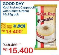 Promo Harga Good Day Cappuccino Coklat Granula per 10 sachet 25 gr - Indomaret