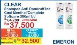 Promo Harga Clear Shampoo Complete Soft Care, Ice Cool Menthol 300 ml - Indomaret