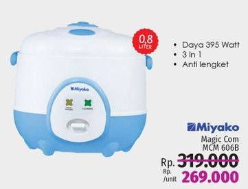 Promo Harga MIYAKO MCM 606 A | Rice Cooker  - LotteMart