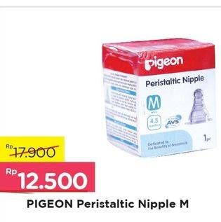 Promo Harga PIGEON Peristaltic Nipple M  - Alfamart