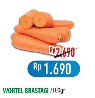Promo Harga Wortel Berastagi per 100 gr - Hypermart