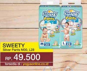 Promo Harga Sweety Silver Pants M30, L28 28 pcs - Yogya