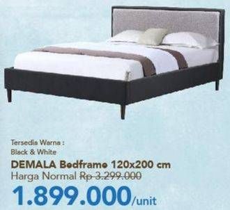 Promo Harga DEMALA Bedframe 120x200cm  - Carrefour