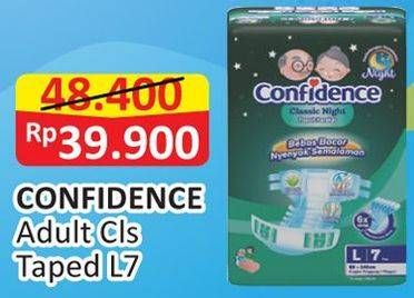 Promo Harga Confidence Adult Diapers Classic Night L7  - Alfamart