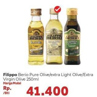 Promo Harga FILIPPO BERIO Olive Oil Extra Light, Extra Virgin 250 ml - Carrefour