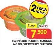 Promo Harga HAPPYCOOL Pudding Mangga, Melon, Strawberry per 2 pouch 110 gr - Superindo