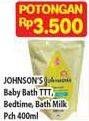 Promo Harga Johnsons Baby Bath TTT, Bedtime, Bath Milk  - Hypermart