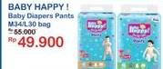 Promo Harga Baby Happy Body Fit Pants L30, M34 30 pcs - Indomaret