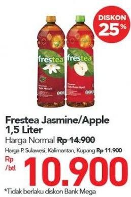 Promo Harga FRESTEA Minuman Teh Apple, Original 1500 ml - Carrefour
