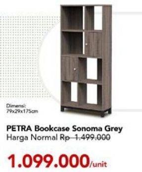 Promo Harga PETRA Bookcase Sonoma  - Carrefour