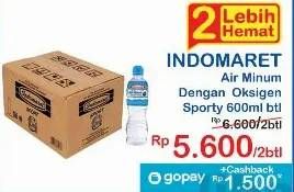 Promo Harga Indomaret Air Minum Dengan Oksigen Sporty 600 ml - Indomaret