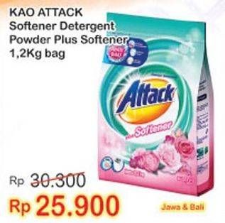 Promo Harga ATTACK Detergent Powder Plus Softener 1200 gr - Indomaret