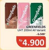 Promo Harga GREENFIELDS UHT All Variants 200 ml - Alfamidi