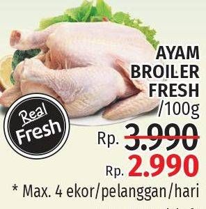 Promo Harga Ayam Broiler per 100 gr - LotteMart