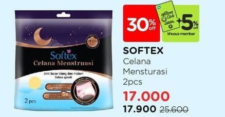 Promo Harga Softex Celana Menstruasi All Size 2 pcs - Watsons