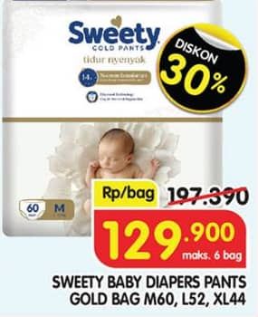 Promo Harga Sweety Gold Pants M60, L52, XL44 44 pcs - Superindo