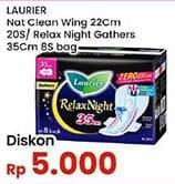 Promo Harga Laurier Natural Clean/Relax Night  - Indomaret