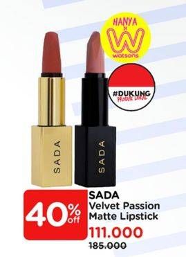 Promo Harga Sada By Cathy Saron Velvet Passion Matte Lipstick  - Watsons