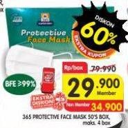 Promo Harga 365 Masker Protective 50 pcs - Superindo