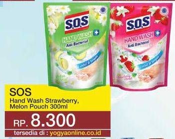 Promo Harga SOS Hand Soap Strawberry, Melon 300 ml - Yogya