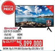 Promo Harga SHARP 2T-C42BG1i | Full HD Android TV 42"  - Hypermart